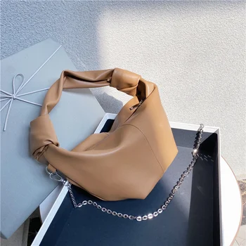 

Women's hobos bags Solid Color PU Leather Crossbody Bags For Women 2020 Female fashion handbags Luxury design underarm bags