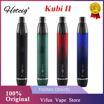 

Original Hotcig Kubi II Refillable Pod Vape Kit 550mAh Battery E Cigarette Kit with 1.2ohm Pod Cartridge Type C Charging Vs Kubi