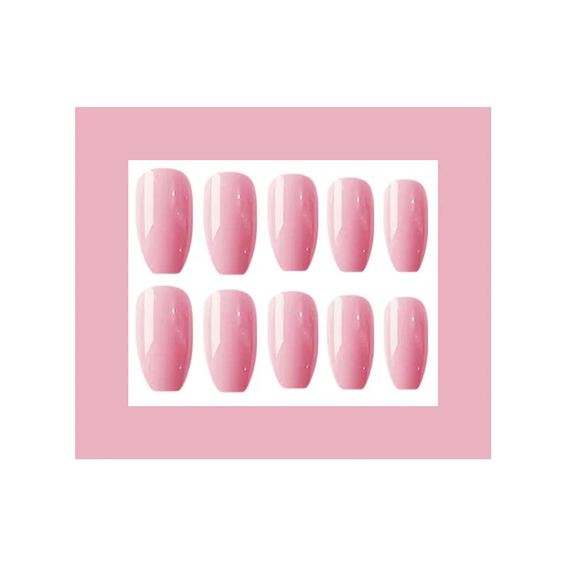 Nusx Hot Pink Extra Long False Nails Oval Sharp End Stilettos Fake Nail Rose Red UV 3
