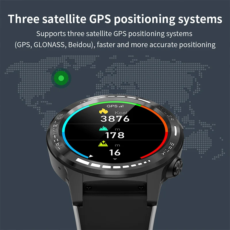 SMAWATCH M7C Smart Watch Smartwatch GPS Men Women 2021 Compass Barometer Altitude Full Touch Fitness Outdoor Watch Smart Watches