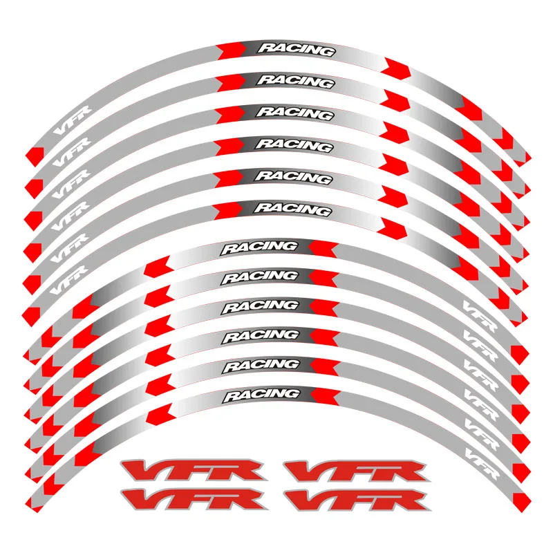 

Гоночные аксессуары для мотоциклов, наклейки на ступицу колеса, светоотражающие наклейки на внешний обод для Honda VFR VFR750 VFR800 VFR1200