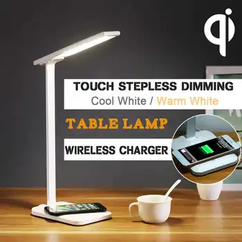 

2 In 1 Qi Wireless Charger Fast Charging Pad+Desk Foldable LED Lamp Book Light For iPhone for Samsung for Huawei Charger Pad
