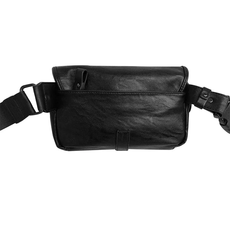 

Korean-style Trend Wallet Small Shoulder Bag Retro Men Chest Pack Backpack Phone Bag Multifunction Leather Bag