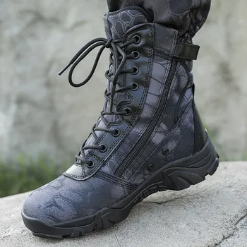 

Men Camouflage Tactical Boots delta Waterproof Military Boots Outdoor Hiking Shoes Sneakers Non-slip Trekking Climbing Travel