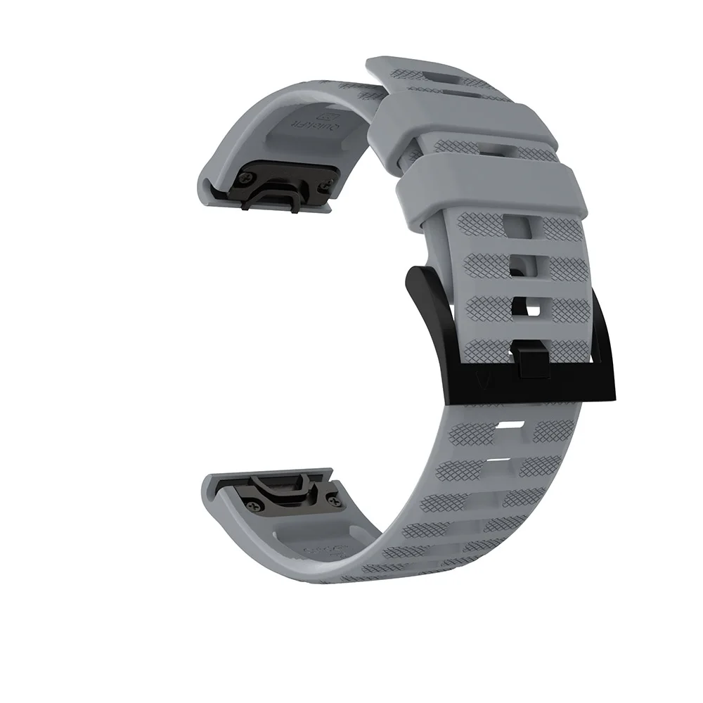 Быстросъемный силиконовый ремешок для Garmin Fenix 6/6 Pro, ремешок Fenix 5/5 Plus, сменный ремешок для смарт-часов, браслет 22 мм, ремешок - Цвет: Gray