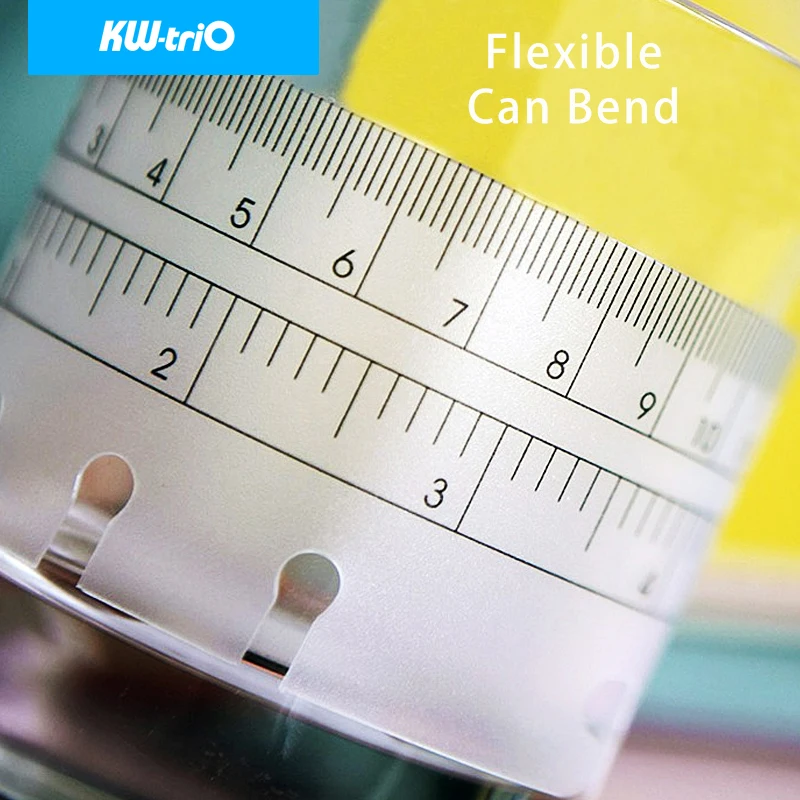 KW-triO Creative Loose Leaf Notebook Bookmark Ruler Index Ruler Separator Mark Flexible Measurement Portable A5 A6 A7 3pcs