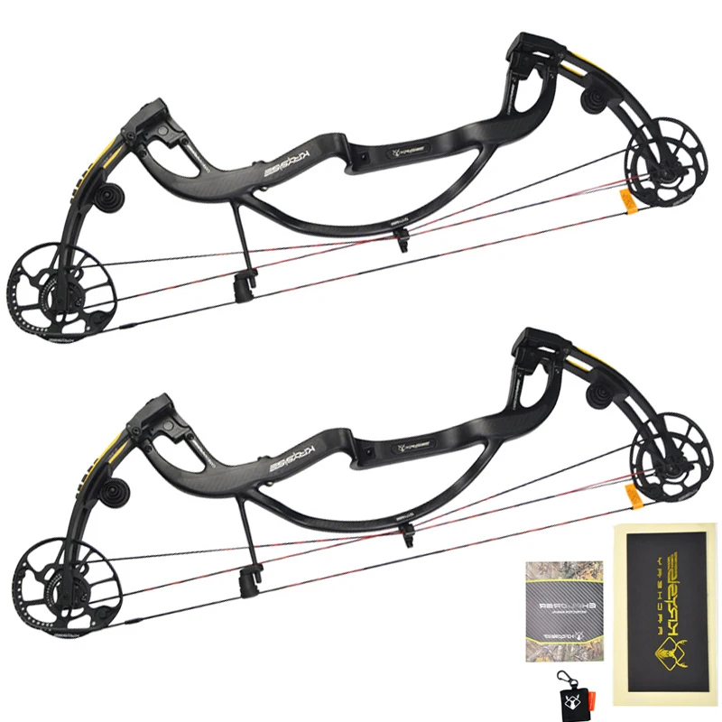 

Compound Pulley Bow & Arrow 40-55lbs 50-65lbs 330FPS Adjustable Carbon Fiber Hunting Shooting Competition Practice Bow And Arrow