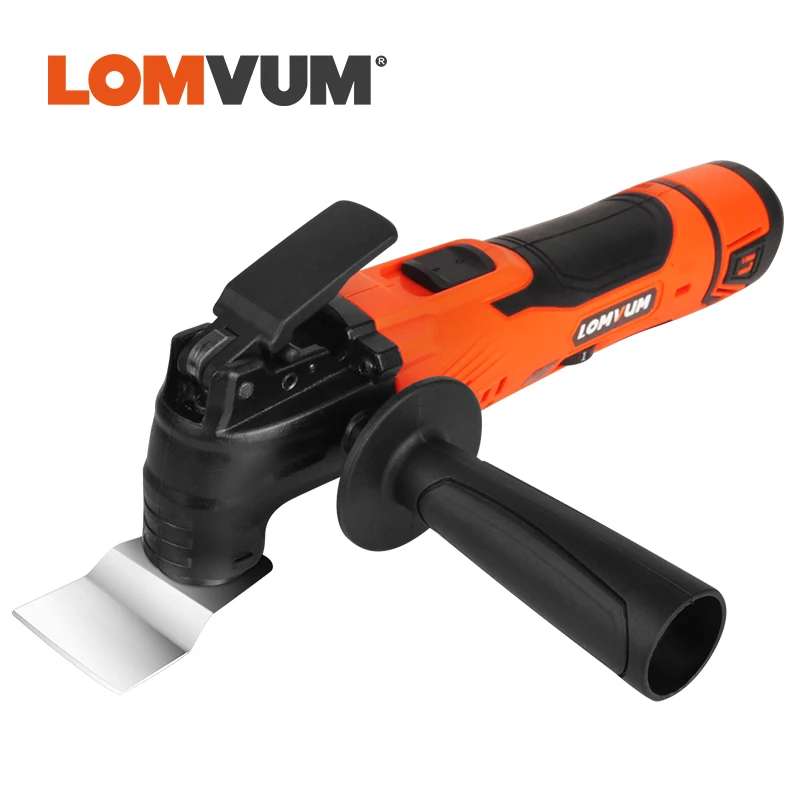 Tanie LOMVUM 300W Power renowator Cordless oscylacyjny narzędzia do obróbki drewna DIY domu zmienna prędkość Multi Cutter elektryczny trymer ostrze