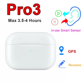 

Air Pro 3 Wireless Bluetooth Earphone GPS Renamed With Mic Music Stereo Earbuds Mini Sport Headset For iPhone Xiaomi