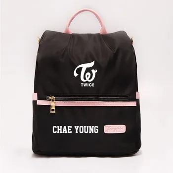 

Korean Kpop Twice Fashion Printing Schoolbag Backpack Kpop Korean Backpack Shoulder Bag Travel Backpack for Women Men Girls Boys