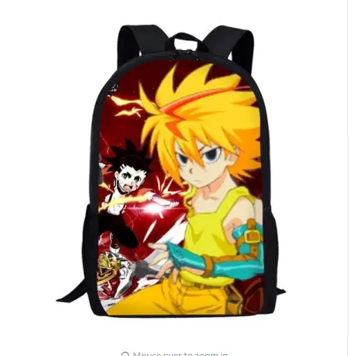as pictures Мода: Beyblade Burst игра 3 шт. набор рюкзак 3D Аниме принт Студенческая школьная сумка рюкзак Школьная Сумка подростковая мягкая спинка Mochilas - Цвет: as pictures