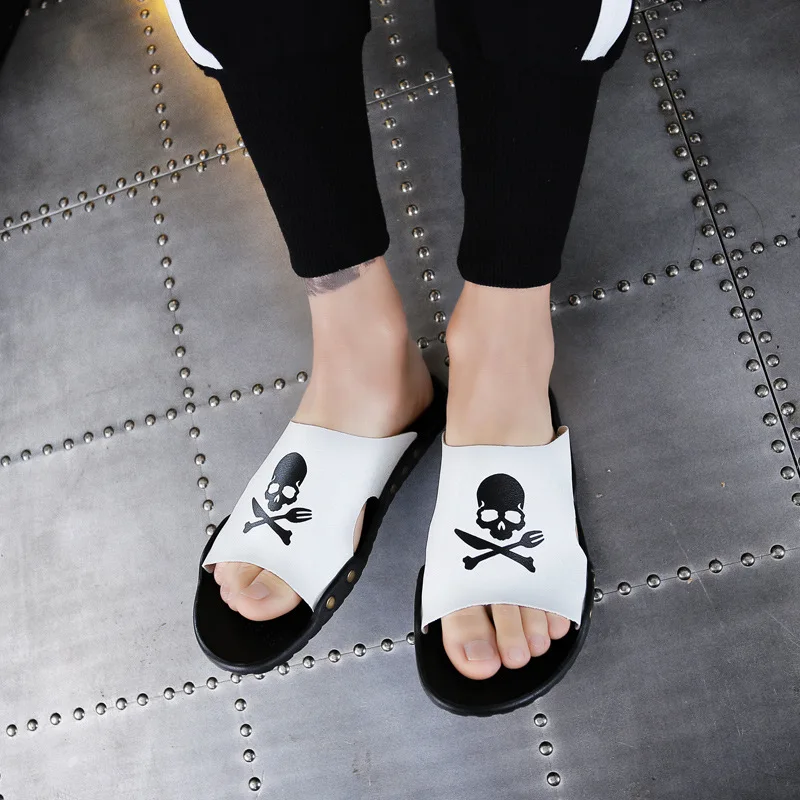 

HipHop-Style Slipper Men's Summer Fashion Outer Wear Korean-style Outdoor Trend 2019 New Style Slippers Men's Beach Sandals