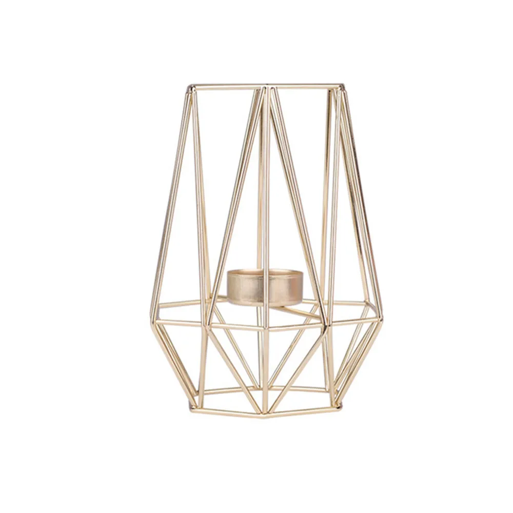in Nordic light luxury golden candle holder ins wrought iron romantic aroma candle holder simple European ornaments metal