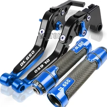 Leviers d'embrayage de frein pour SUZUKI VSTROM DL, avec poignées, 04-10 DL650 et V-STROM, pour guidon 650, 2004, 2005, 2006, 2007, 20008, 2009 et 2010
