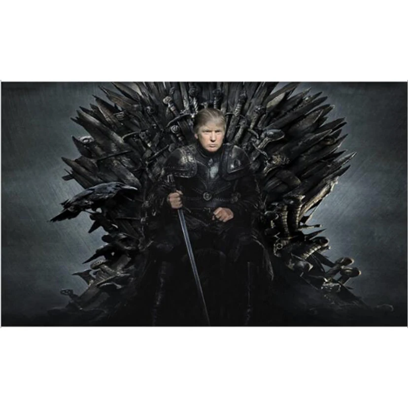 

Rhinestone Mosaic Diamond Painting Cross Stitch,Donald Trump President Game of Throne Diamond Embroidery Crystal Arts WG1368