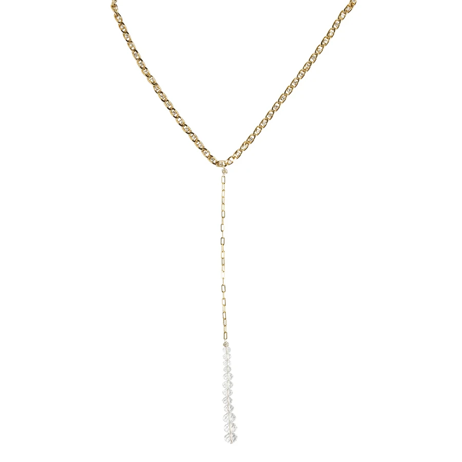 Неодинаковые речной жемчуг Ожерелье Подвеска для женщин натуральный камень ожерелья ювелирные изделия - Окраска металла: necklace