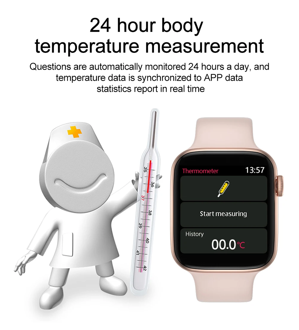NEW T5+ Bluetooth call 44MM Series 5 Smart Watch Heart Rate Thermometer Pro  Smartwatch PK iwo 8 lite K8 iwo11 12 pro 13 k8 T8O|Smart Watches| -  AliExpress