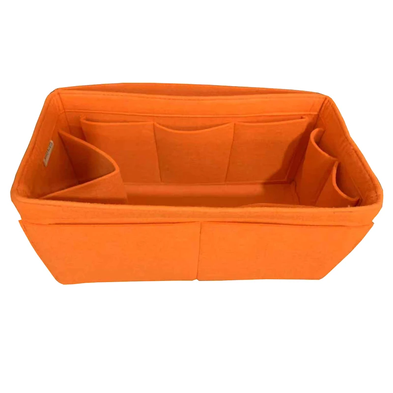 Comprar Se adapta a H PIR kins 25 30 35 40 Todo hecho a mano 3MM bolsas de inserción de fieltro organizador de maquillaje bolso de mano organizar forma de base cosmética portátil