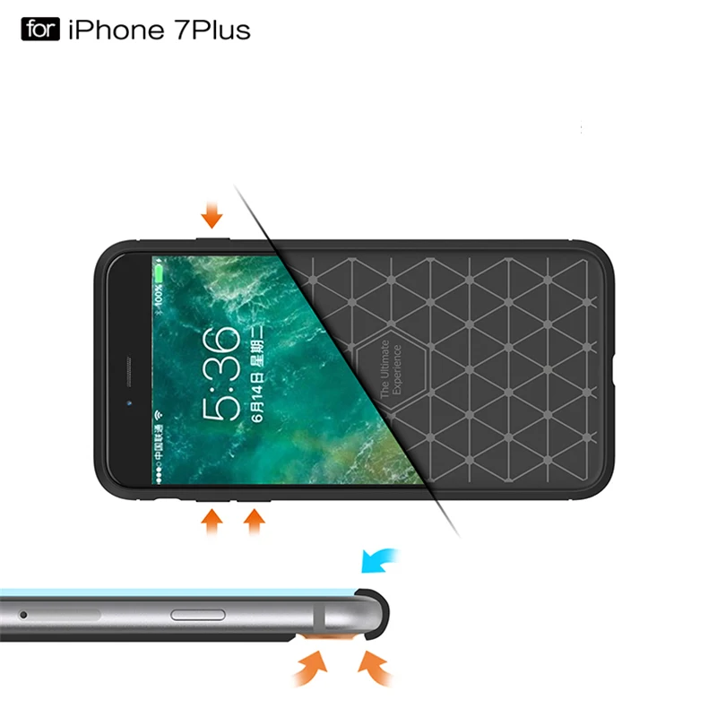 Для iPhone 11 Pro XS Max XR X чехол из углеродного волокна Противоударная Задняя накладка чехла из ТПУ для iPhone 8 7 6 6S Plus 5 5S чехол силиконовый чехол