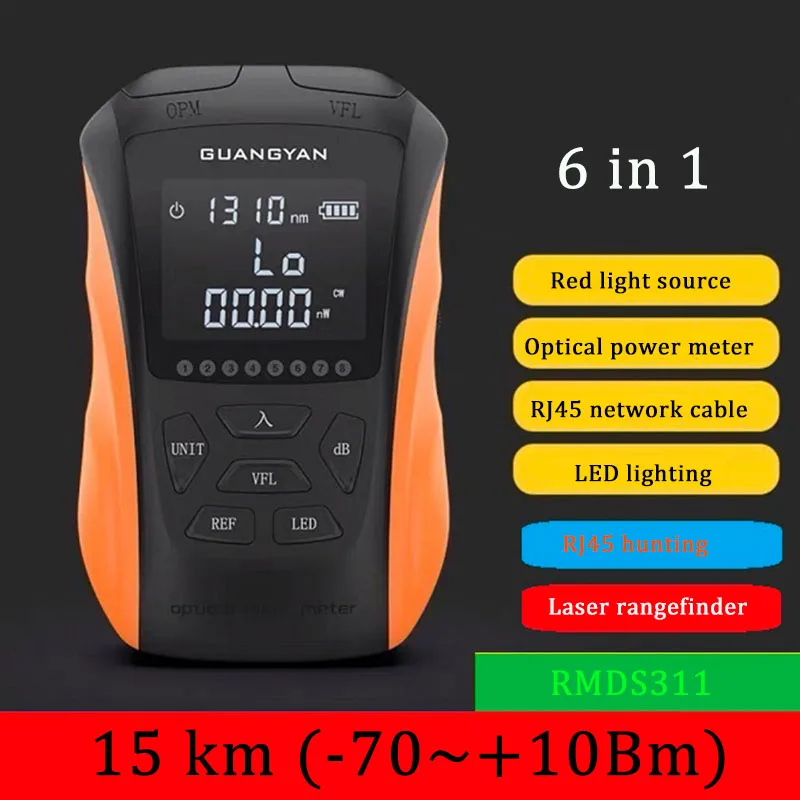 Nieuwe-medidor de potencia multifunción 2020, 6 en 1, localizador Visual de fallos, probador de gafas de prueba, 5Km, 15Km, Vfl