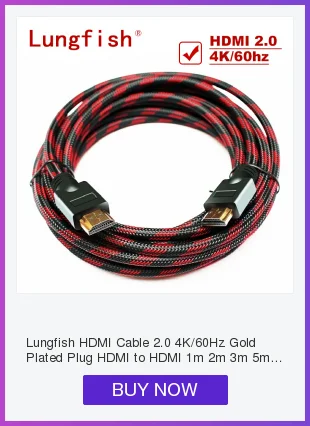 Lungfish длинный HDMI кабель 5 м 7,5 м 10 м 15 м 20 м кабель HDMI 1080 P 3D для сплиттера переключатель PS4 светодиодный ТВ коробка xbox проектор компьютер