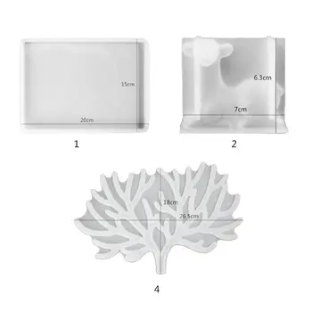 

Crystal Epoxy Resin Mold Big Antler Tree Tray Casting Silicone Mould DIY J78F