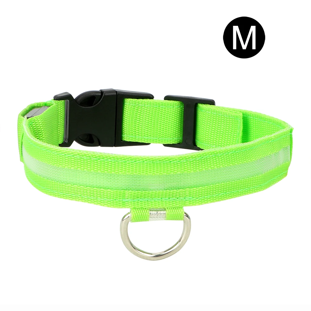 NICEYARD мигающий поводок для собак Ночная безопасность Синий Зеленый Нейлоновый мигающий поводок для собак светодиодный ошейник для собак светится в темноте товары для домашних животных