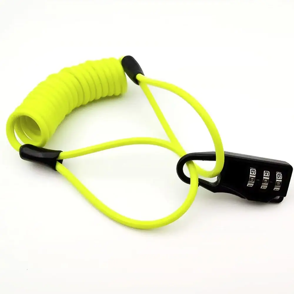 Antivol Casque Vélo Hejo - Cadenas Code 4 Chiffres Câble Acier 150cm - Lot De 2 Noirs