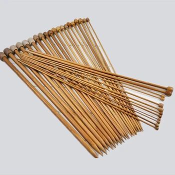 

18Pcs/Set Carbonized Bamboo Crochet 2-10mm Single Pointed Smooth Knitting Needles for Scarf Sweater Knitting Tools