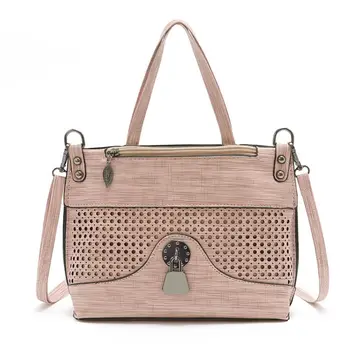 

4 Colors Optional Women Ladies Shoulder Bag Top Handle Tote Hollow Purse Satchel Shopping Bags