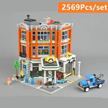 

New 2019 City Corner Garage Set fit 10264 Assemblage Building Series Buidling Blocks Kids diy Toys Collectable Gifts