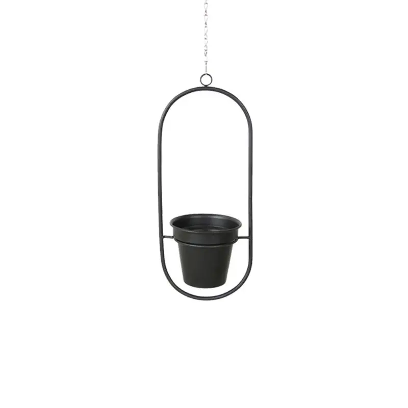 Металлическая Вешалка для растений, подвесная корзина бонсай, держатель для растений, садовый балкон - Цвет: 03