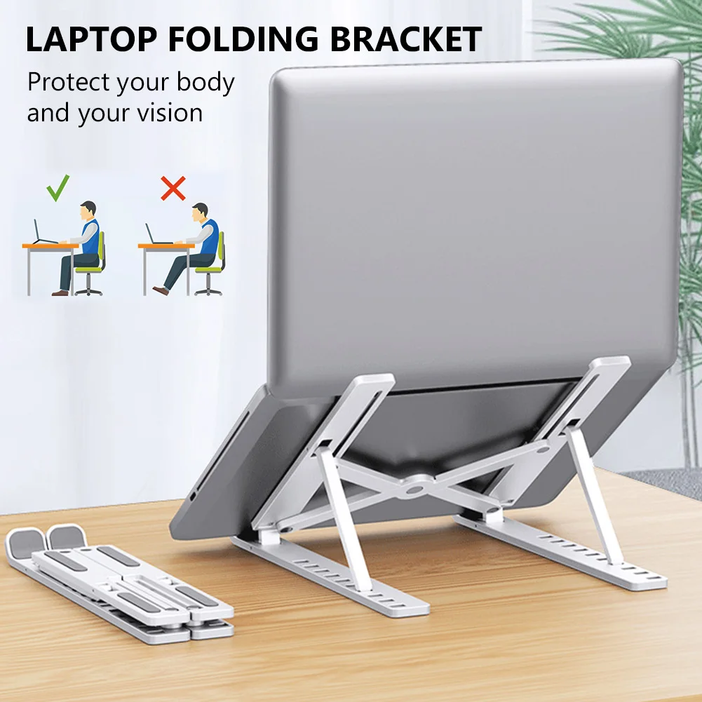 Soporte Plegable Ajustable Para Ordenador Port til 10 Engranajes Para MacBook Air Pro Ipad 