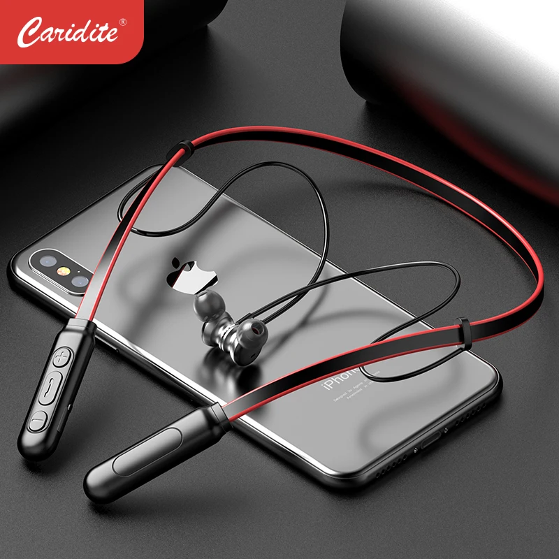 Популярные шейные Bluetooth наушники Caridite стерео беспроводные гарнитура для фитнеса