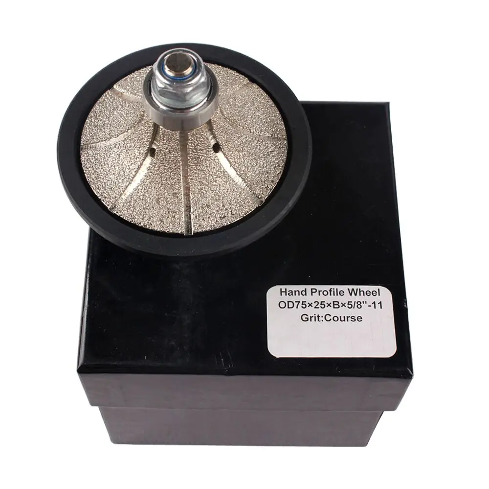 B5 (3/16") Demi-Bullnose Diamond Router Bit & 44+1 Polishing Pad Set For Granite, Marble Edges - View #2