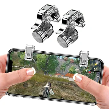 

Rovtop Metal Gamepad PUBG Mobile Trigger Control Smartphone Gamepad Controller L1R1 Gaming Shooter for Iphone Android Z2