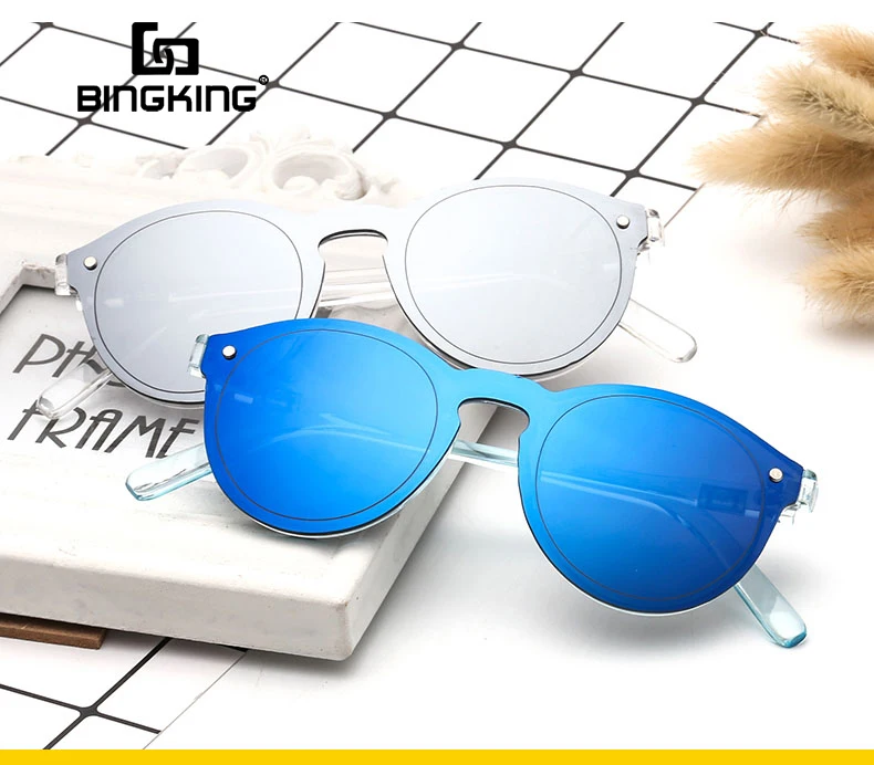 

BINGKING Fashion Men Women Metal Eyewear Frame Round Goggle Vintage Retro Optical Glasses Prescription Brand Designer