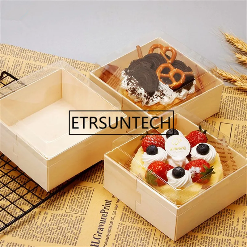 100 шт деревянная коробка для упаковки прозрачная коробка для печенья подарочные коробки для свадебной вечеринки