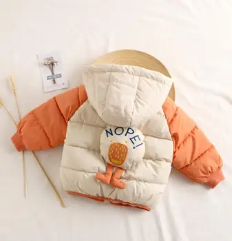 

Children's Winter Jacket For Girls Boys Coats Kids Down Cotton Coat Waterproof Snowsuit Candy Colors Jacket Hooded Parkas