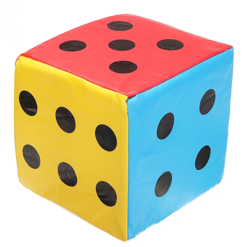20cm Giant Sponge Faux Leather Dice Six Sided Game Toy Party Playing Teaching 