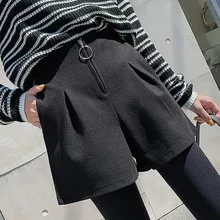 ^#Cheap S-3XL Solid Color Hairy Women's Shorts Korean Fashion Plus Size Female Shorts Autumn Winter New Zipper Loose Short Pants Women ^#Cheap S-3XL Solid Color Hairy Women's Shorts Korean Fashion Plus Size Female Shorts Autumn Winter New Zipper Loose Short Pants Women