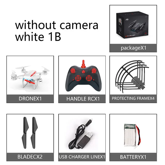 white no camera 1B KY606D 4K HD камера дрон с камерой HD wifi FPV квадрокоптер складной самолет батарея защита оптического потока позиционирования подарки - Цвет: white no camera 1B