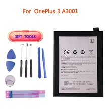 Original Replacement Battery 3000mAh For Oneplus 3 A3001 BLP613 Retail Package Cell Phone Battery witblue new inner exchange 3000mah 3 7v battery pack for 7 wexler tab a742 a740 a744 dexp ursus a370i tablet replacement