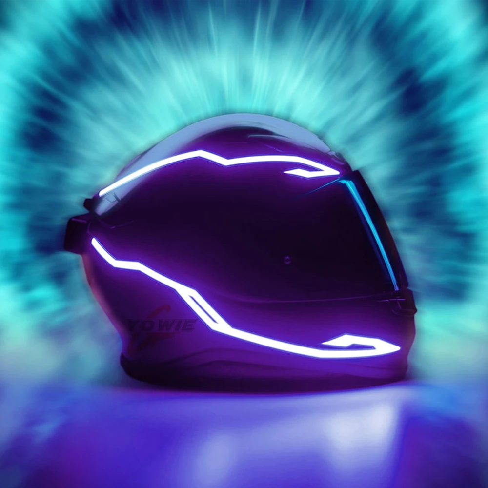 

2019 New Motorcycle Helmet Light LED DIY Red Helmet LED Light Motorbike Safety Reflective Strip Modification