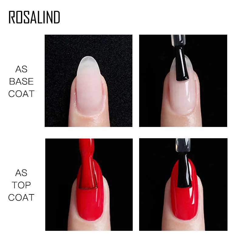 ROSALIND 2 в 1 основа и верхнее покрытие для ногтей УФ светодиодный гель топ не нужно