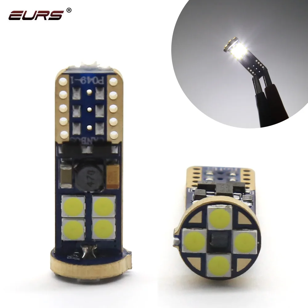Автомобильные светодиодные лампы EURS W5W T10 12 SMD 3030 сигнальные для номерного знака 194