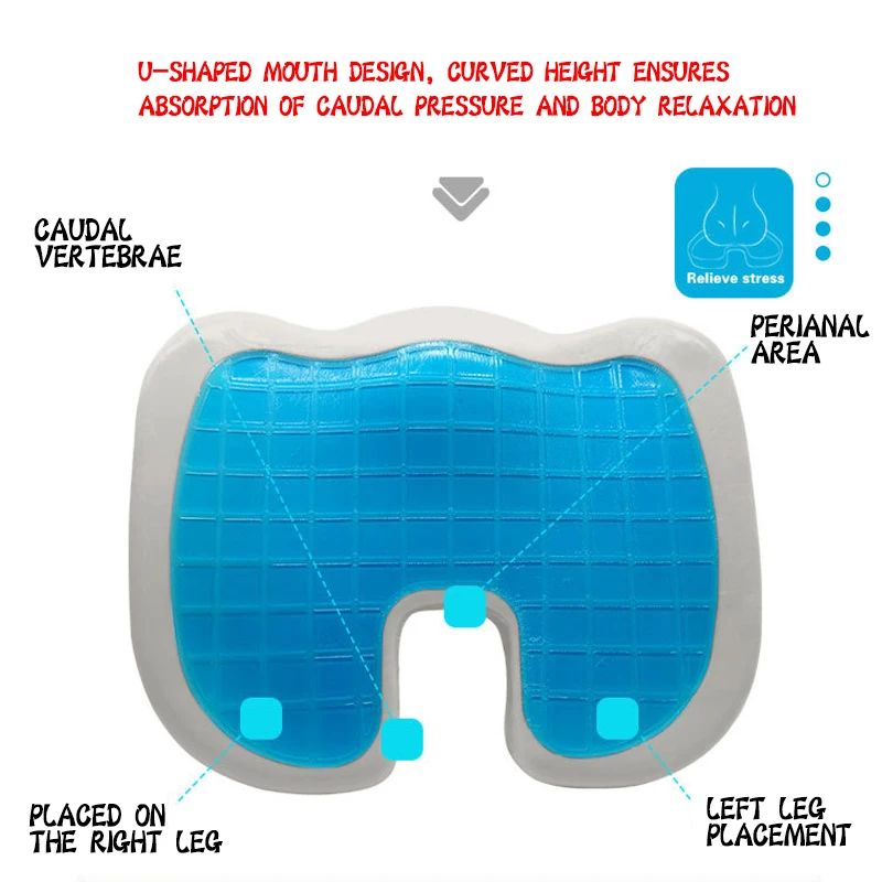 

Travel Seat Cushion Orthopedic Memory Foam Pillow Coccyx Protect U Seat Massage Chair Cushion Pad Car Office Massage Cushion