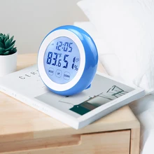 Цифровой ЖК-дисплей Крытый термометр гигрометр круглый беспроводной электронный измеритель температуры и влажности Метеостанция тестер