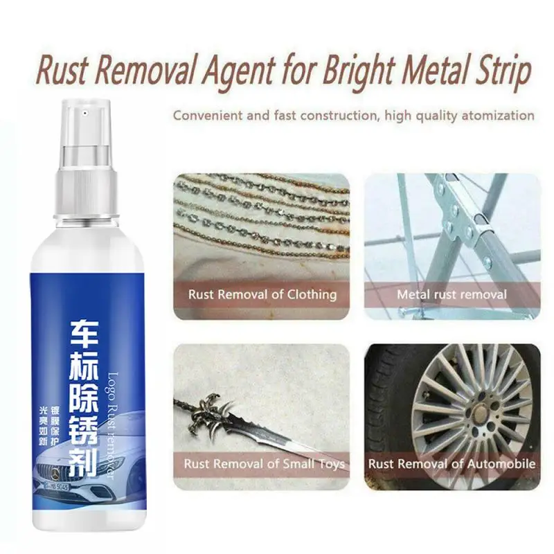 

60ml Car Rust Inhibitor Vehicle Derusting Spray Rust Remover Chrome Rust Remover Plastic Restore Agent Auto Cleaning Tool TSLM 1