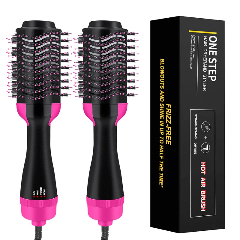 One Step Hair Dryer & Volumizer Salon Hot Air Paddle Styling Brush Negative Ion Generator Hair Strai